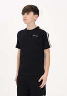 PALM ANGELS T-shirt a manica corta nera per donna, ragazzi e bambini con logo PBAA011S26JER001 110 PALM ANGELS 