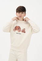 PALM ANGELS Felpa girocollo panna per donna, ragazzi e bambini con stampa PBBA012S26FLE002 002 PALM ANGELS 