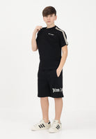 PALM ANGELS Shorts sportivo nero per donna, ragazzi e bambini con logo PBCI006S26FLE001 110 PALM ANGELS 