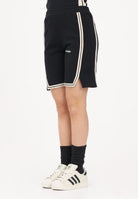 PALM ANGELS Shorts sportivo nero per donna, ragazzi e bambini con logo PBCI007S26FLE001 110 PALM ANGELS 