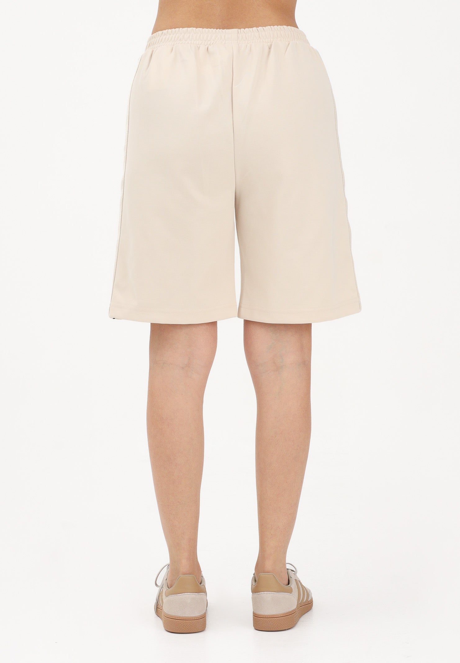PALM ANGELS Shorts sportivo beige per donna, ragazzi e bambini con logo PBCL001S26FAB001 092 PALM ANGELS 