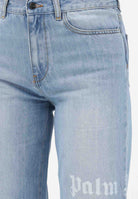 PALM ANGELS Jeans in denim azzurro chiaro per donna, ragazzi e bambini con logo PBYB009S26DEN001 050 PALM ANGELS 