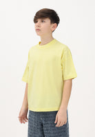 PALM ANGELS T-shirt a manica corta gialla per donna, ragazzi e bambini con logo PGAA001S26JER001 020 PALM ANGELS 