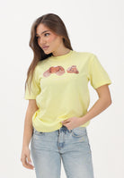 PALM ANGELS T-shirt a manica corta gialla per donna, ragazzi e bambini con stampa orso PGAA002S26JER002 020 PALM ANGELS 