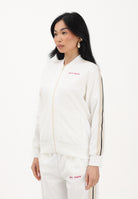PALM ANGELS Felpa con zip bianca per donna, ragazze e bambine con logo PGBD002S26FAB001 002 PALM ANGELS 