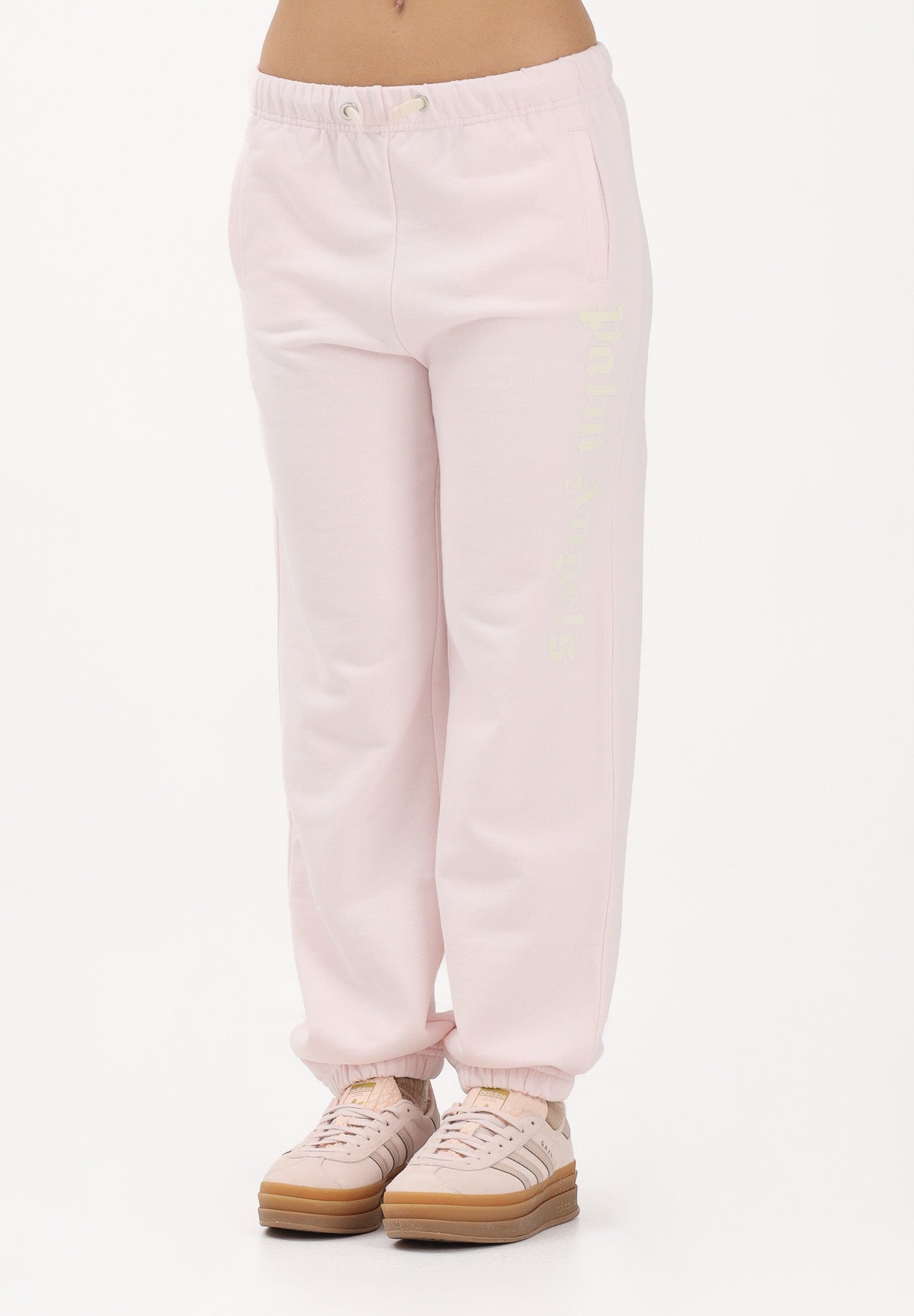 PALM ANGELS Pantalone sportivo rosa per donna, ragazze e bambine con stampa logo PGCH008S26FLE001 042 PALM ANGELS 