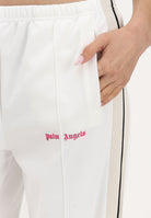 PALM ANGELS Pantalone sportivo bianco per donna, ragazze e bambine con logo PGCJ006S26FAB001 002 PALM ANGELS 