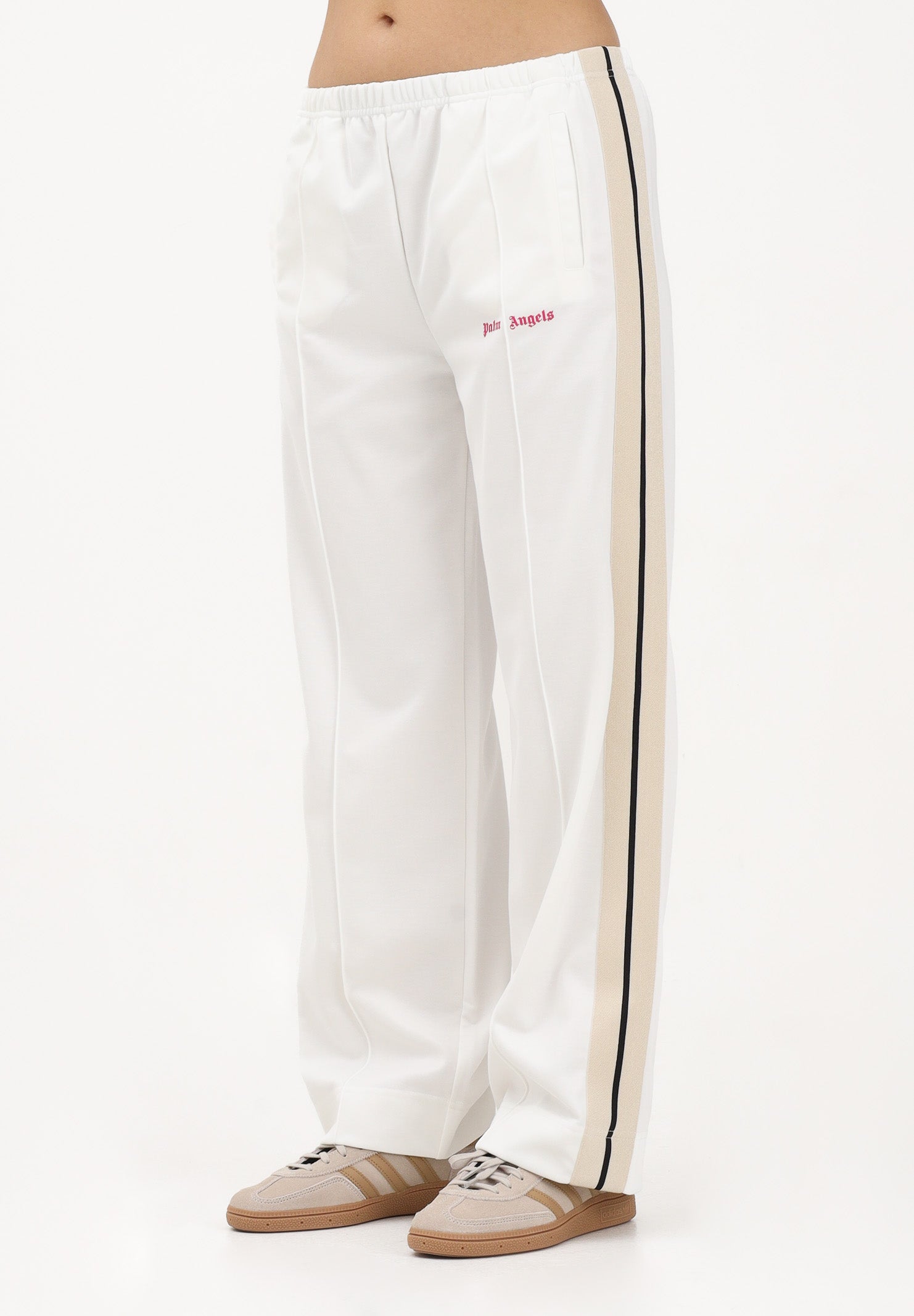 PALM ANGELS Pantalone sportivo bianco per donna, ragazze e bambine con logo PGCJ006S26FAB001 002 PALM ANGELS 