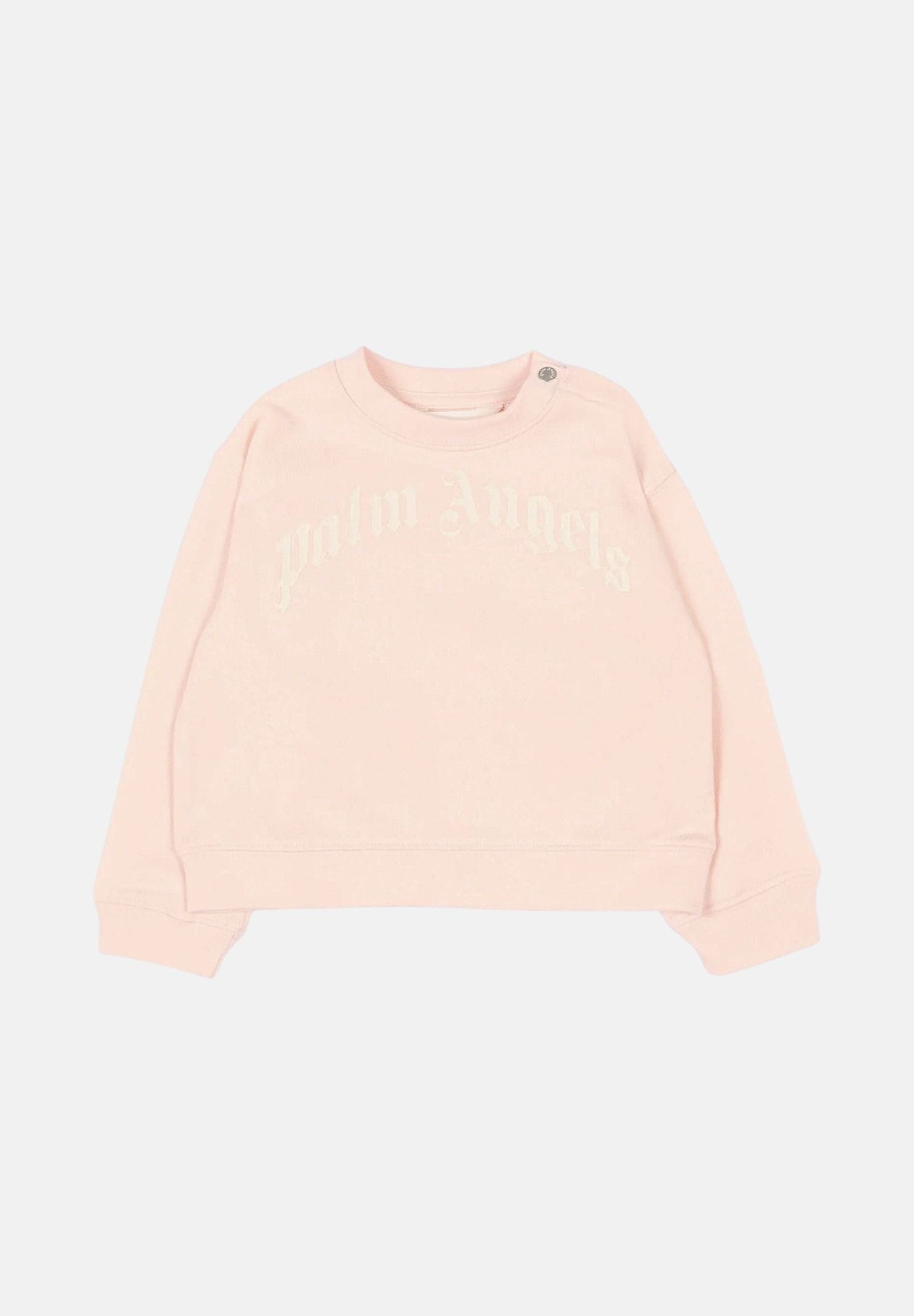 PALM ANGELS Felpa girocollo rosa da neonato con logo PGXC001S26FLE002 042 PALM ANGELS 