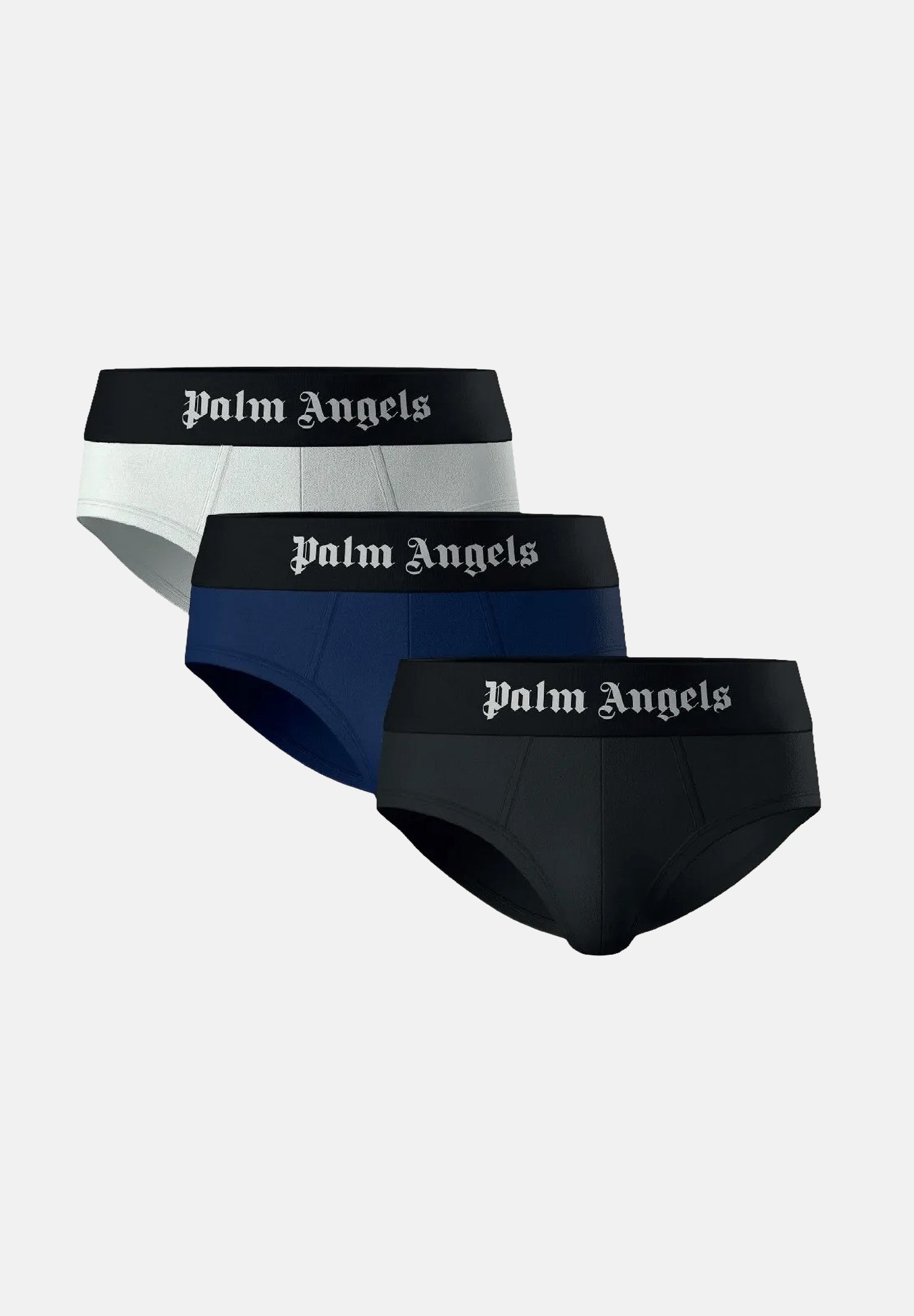 PALM ANGELS Slip (3 paia) blu, bianco e nero da uomo con logo PLA1UMBSP01TR AS PALM ANGELS 