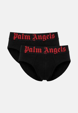PALM ANGELS Slip (2 paia) neri da uomo con elastico logato PLA1UMBSP08BI BL PALM ANGELS 
