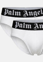PALM ANGELS Slip (2 paia) bianchi da uomo con elastico logato PLA1UMBSP08BI WH PALM ANGELS 
