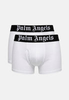 PALM ANGELS Boxer (2 paia) bianchi da uomo con elastico logato PLA1UMBTR11BI WH PALM ANGELS 
