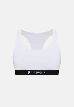 PALM ANGELS Bralette Track Top Bra white bianco, colore basico bianco, donna. PLA1UWTP04SI WH PALM ANGELS 