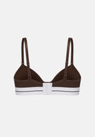 PALM ANGELS Reggiseno choccolate marrone da donna con fascia logo a contrasto <BR/>. PLA1UWTP05SI CH PALM ANGELS 