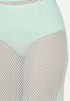 PATRIZIA PEPE Gonna midi verde acqua da donna in organza dévoré 2G1079A756 G632 PATRIZIA PEPE 