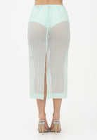 PATRIZIA PEPE Gonna midi verde acqua da donna in organza dévoré 2G1079A756 G632 PATRIZIA PEPE 