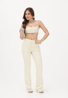 PATRIZIA PEPE Pantalone elegante crema da donna 2P1745A737 W418 PATRIZIA PEPE 