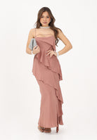 PATRIZIA PEPE Abito lungo terracotta da donna con rouche 2A3020A739 B885 PATRIZIA PEPE 