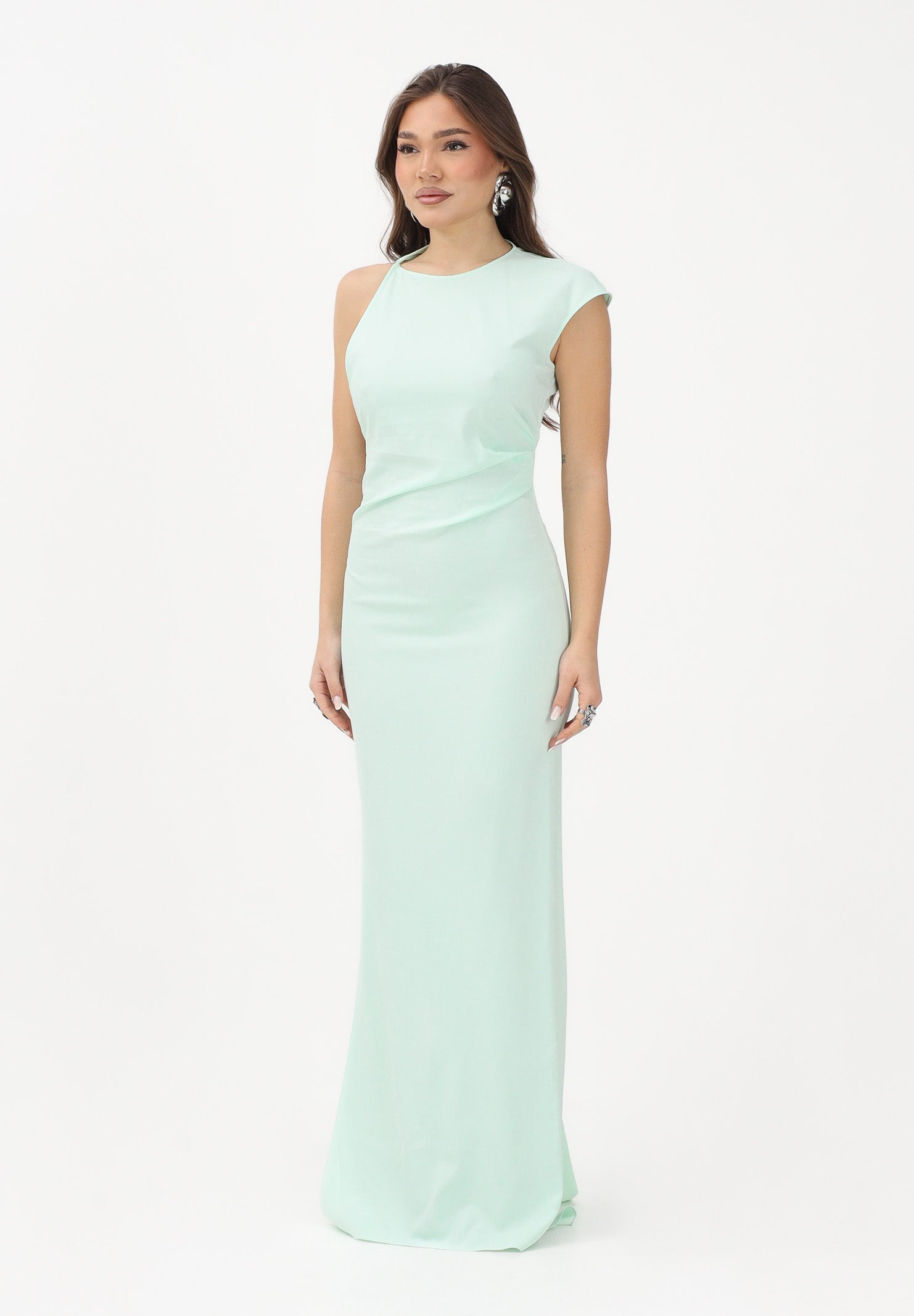 PATRIZIA PEPE Abito lungo verde menta da donna con schiena scoperta 2A3021A738 G632 PATRIZIA PEPE 