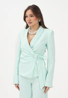 PATRIZIA PEPE Giacca verde menta da donna con chiusura wrap e cintura 2S1563A411 G632 PATRIZIA PEPE 