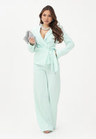 PATRIZIA PEPE Giacca verde menta da donna con chiusura wrap e cintura 2S1563A411 G632 PATRIZIA PEPE 
