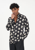 PATRIZIA PEPE Camicia a manica lunga nera da uomo con stampa grafica 5C0310A093 FG79 PATRIZIA PEPE 
