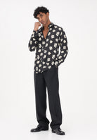 PATRIZIA PEPE Camicia a manica lunga nera da uomo con stampa grafica 5C0310A093 FG79 PATRIZIA PEPE 