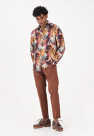 PATRIZIA PEPE Camicia a manica lunga multicolore da uomo con stampa tropicale 5C0310A093 FG80 PATRIZIA PEPE 