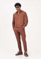 PATRIZIA PEPE Camicia a manica lunga cuoio da uomo 5C0310A093J B217 PATRIZIA PEPE 