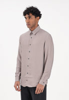 PATRIZIA PEPE Camicia a manica lunga beige da uomo 5C0310A093J S184 PATRIZIA PEPE 