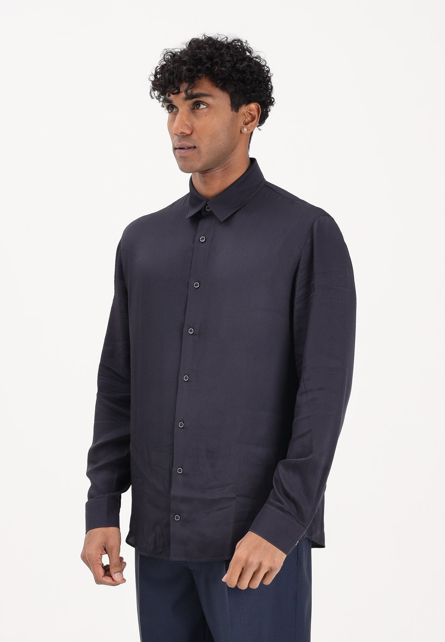 PATRIZIA PEPE Camicia a manica lunga blu da uomo 5C0310A093U C166 PATRIZIA PEPE 