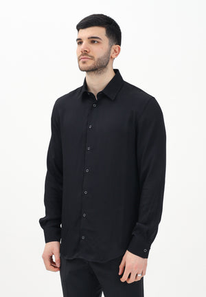 PATRIZIA PEPE Camicia a manica lunga nera da uomo 5C0310A093U K102 PATRIZIA PEPE 