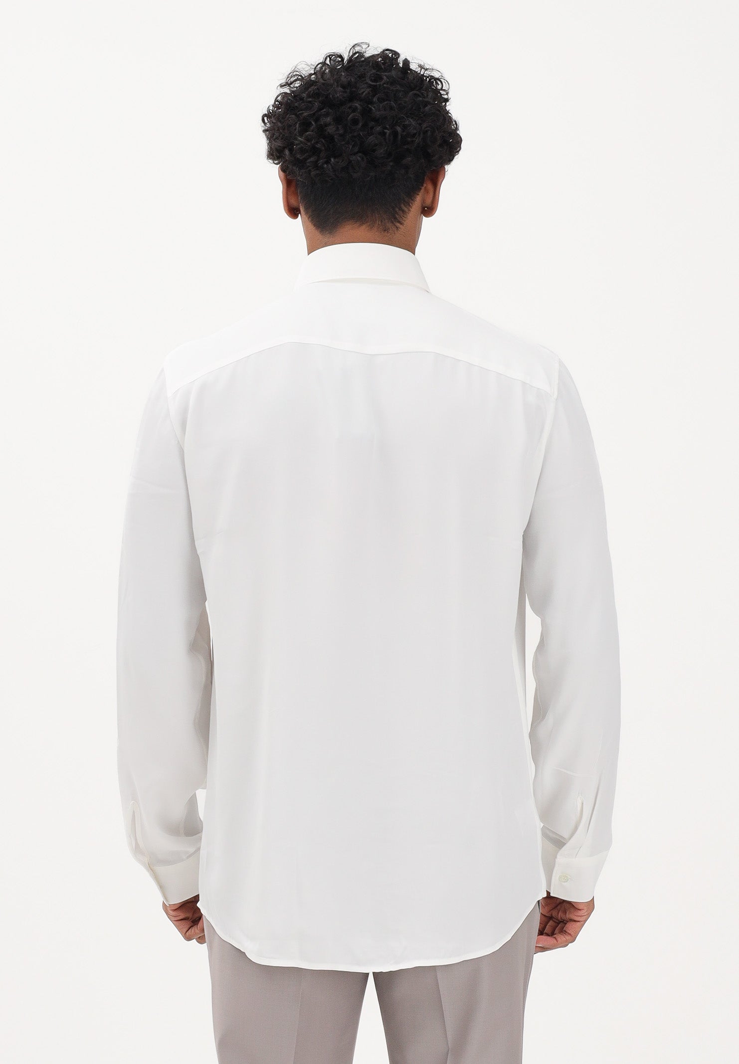 PATRIZIA PEPE Camicia a manica lunga bianca da uomo 5C0310A093U W103 PATRIZIA PEPE 