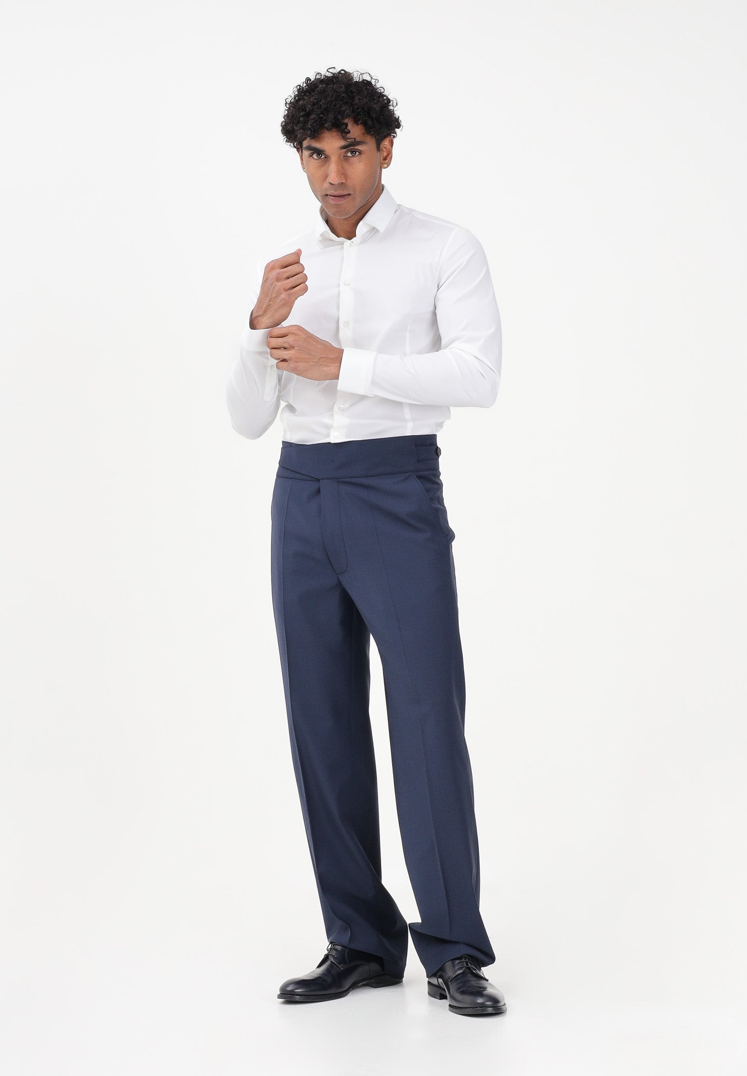 PATRIZIA PEPE Pantalone elegante blu da uomo con cintura alta 5P0557A1WK C166 PATRIZIA PEPE 