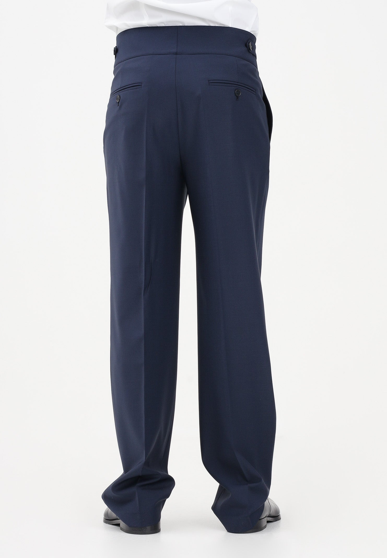 PATRIZIA PEPE Pantalone elegante blu da uomo con cintura alta 5P0557A1WK C166 PATRIZIA PEPE 