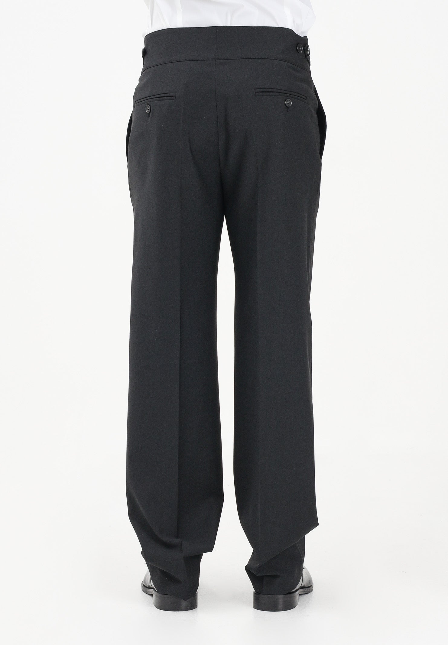PATRIZIA PEPE Pantalone elegante nero da uomo con cintura alta 5P0557A1WK K102 PATRIZIA PEPE 