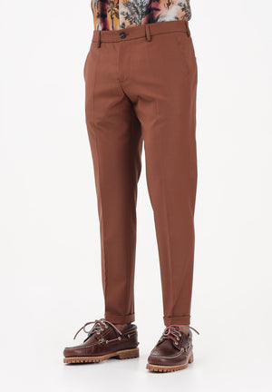 PATRIZIA PEPE Pantalone elegante cuoio da uomo 5PA429A1WK B217 PATRIZIA PEPE 