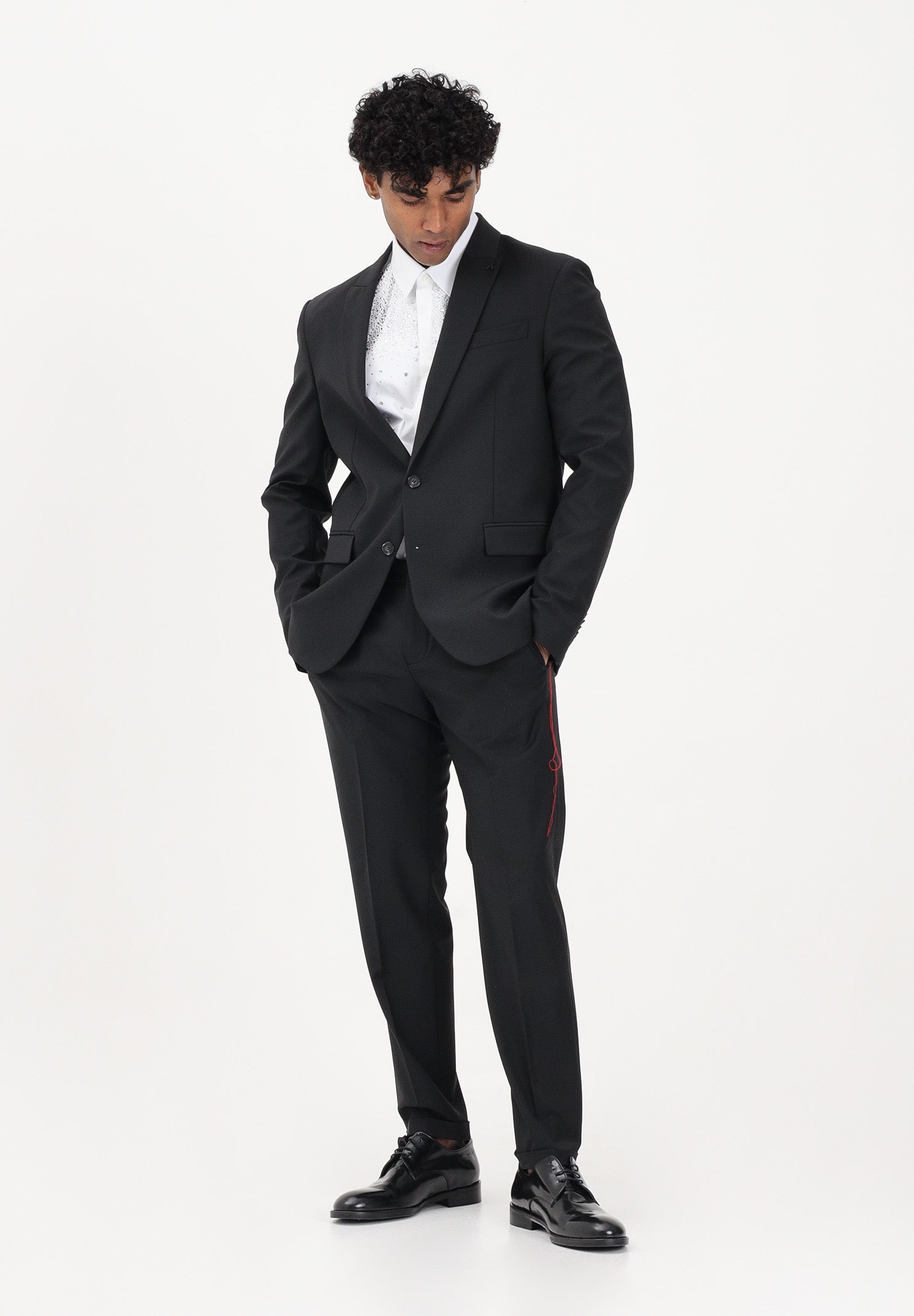 PATRIZIA PEPE Pantalone elegante nero da uomo 5PA429A1WK K102 PATRIZIA PEPE 