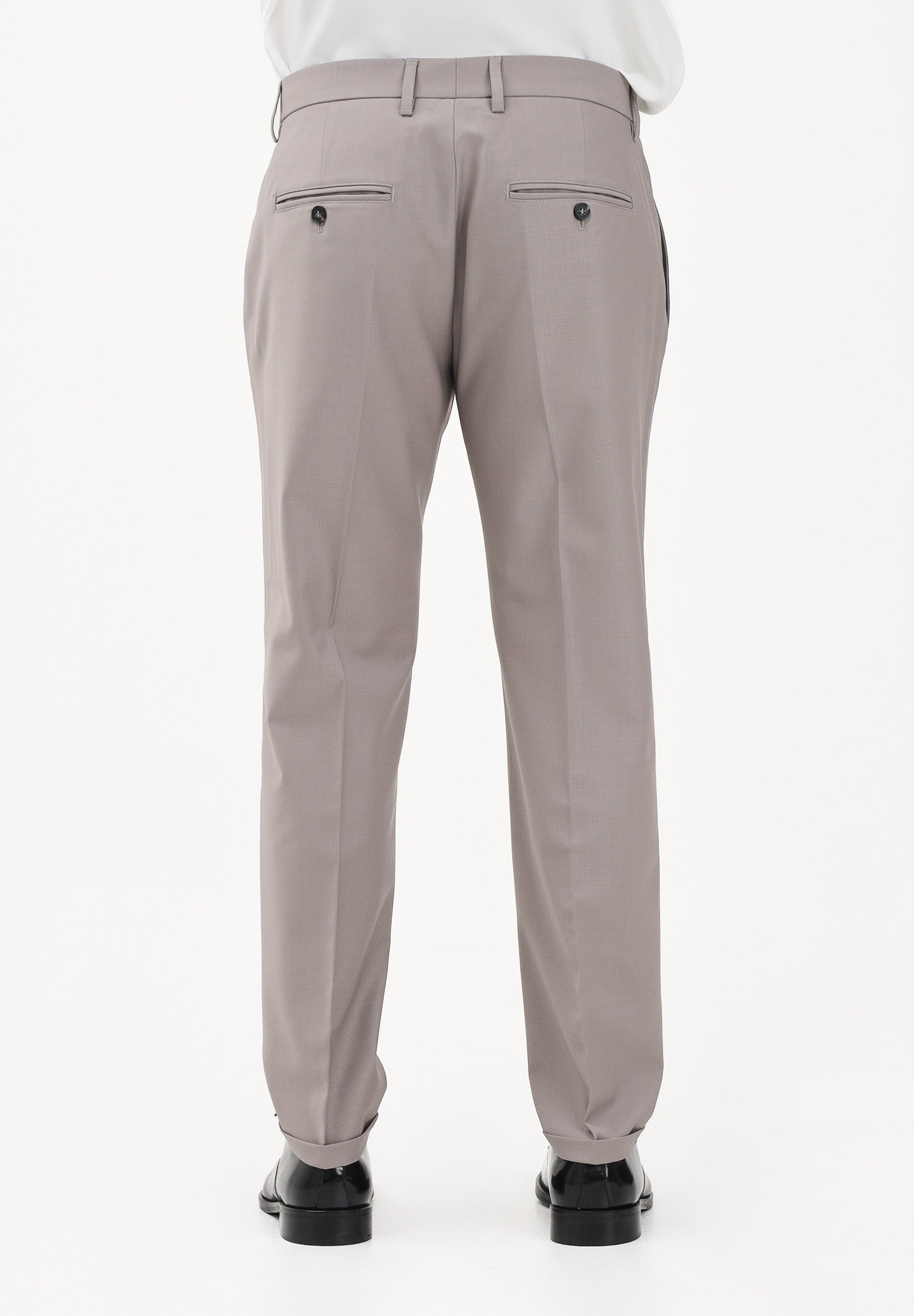 PATRIZIA PEPE Pantalone elegante fango da uomo 5PA429A1WK S184 PATRIZIA PEPE 