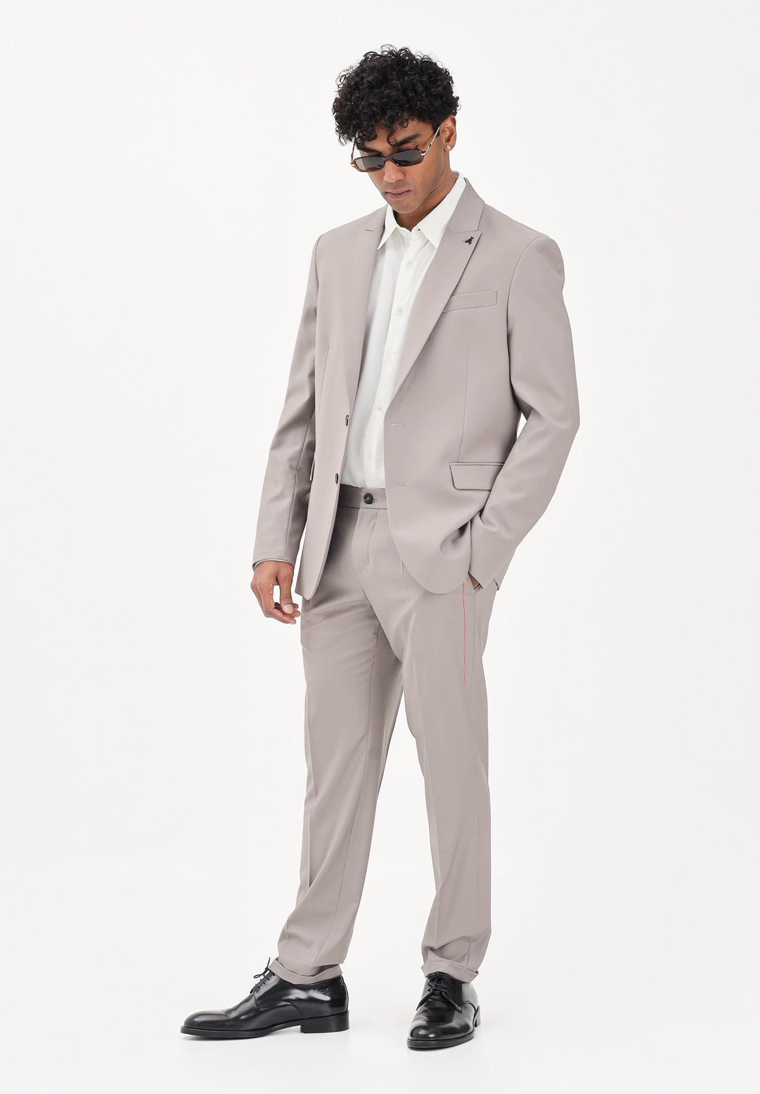 PATRIZIA PEPE Pantalone elegante fango da uomo 5PA429A1WK S184 PATRIZIA PEPE 