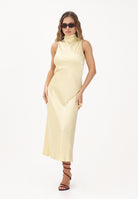 PATRIZIA PEPE Abito midi giallo da donna in raso 8A1627A269 Y478 PATRIZIA PEPE 