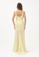 PATRIZIA PEPE Abito lungo giallo da donna con bustier in paillettes 8A1629J401 Y478 PATRIZIA PEPE 