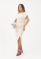 PATRIZIA PEPE Gonna midi panna da donna con arriccio 8G0530A701 W409 PATRIZIA PEPE 