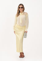 PATRIZIA PEPE Gonna midi gialla da donna con drappeggio 8G0532A269 Y478 PATRIZIA PEPE 