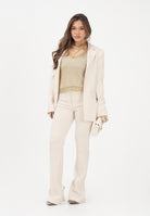 PATRIZIA PEPE Pantalone elegante panna da donna in crêpe 8P0781A6F5 W409 PATRIZIA PEPE 