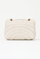 PINKO Borsa a tracolla Mini Love Bag Puff panna da donna in nappa con trapuntatura Butterfly 100039A1EX Z14Q PINKO 