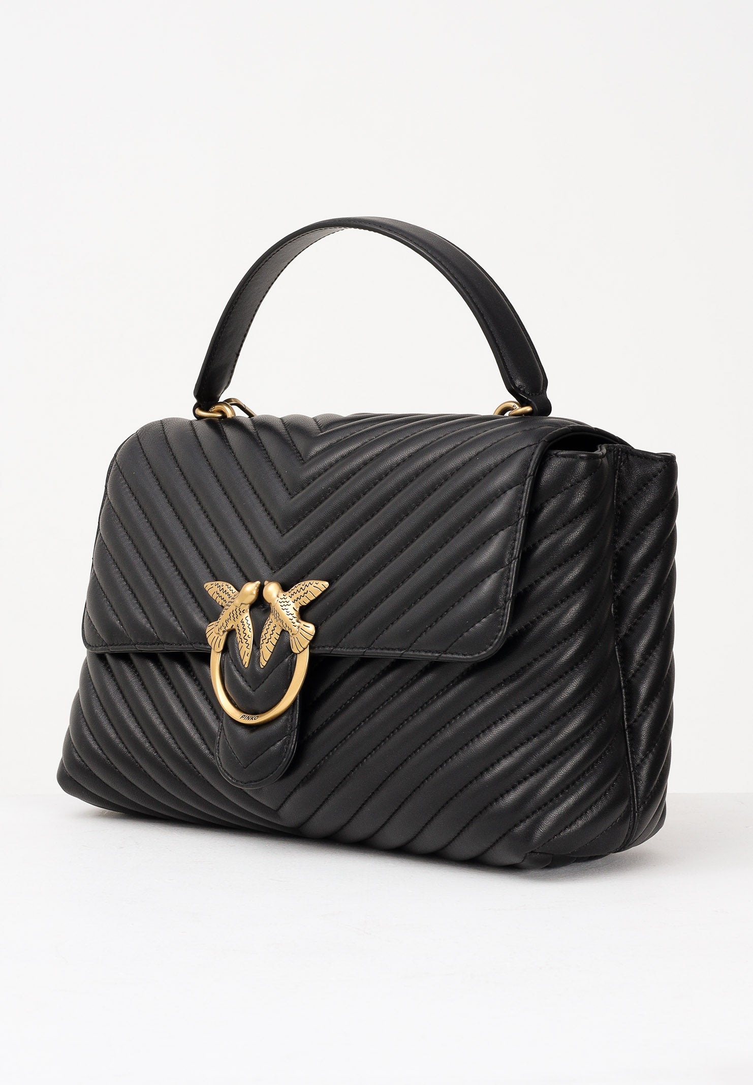 PINKO Shopper Big Love Bag Puff nera da donna 100042A0GK Z99Q PINKO 