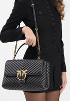 PINKO Shopper Big Love Bag Puff nera da donna 100042A0GK Z99Q PINKO 