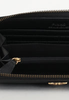 PINKO Portafogli zip-around in morbida pelle mano seta nero da donna 100250A0F1 Z99Q PINKO 